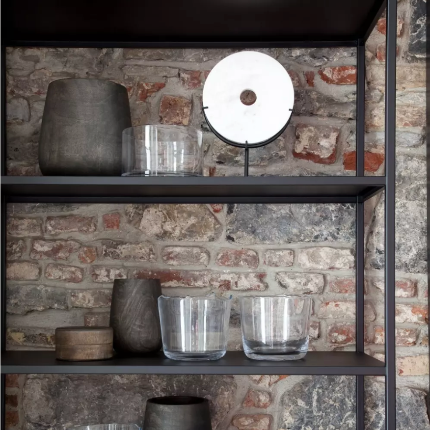 Scapa_Home_Cubo_black powdercoated metal rack with 5 shelves_with accessories