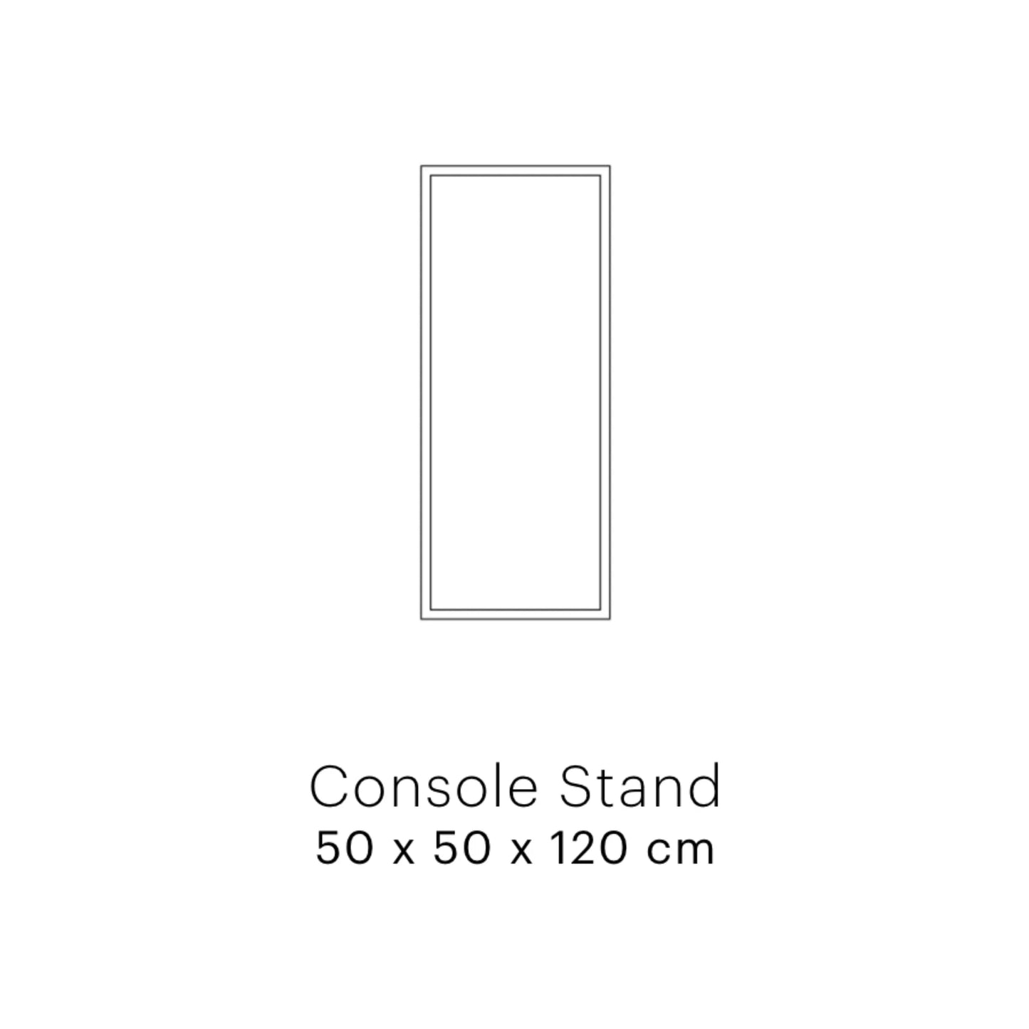 Scapa_Home_black powdercoated metal console_stand_Cubo high measurements