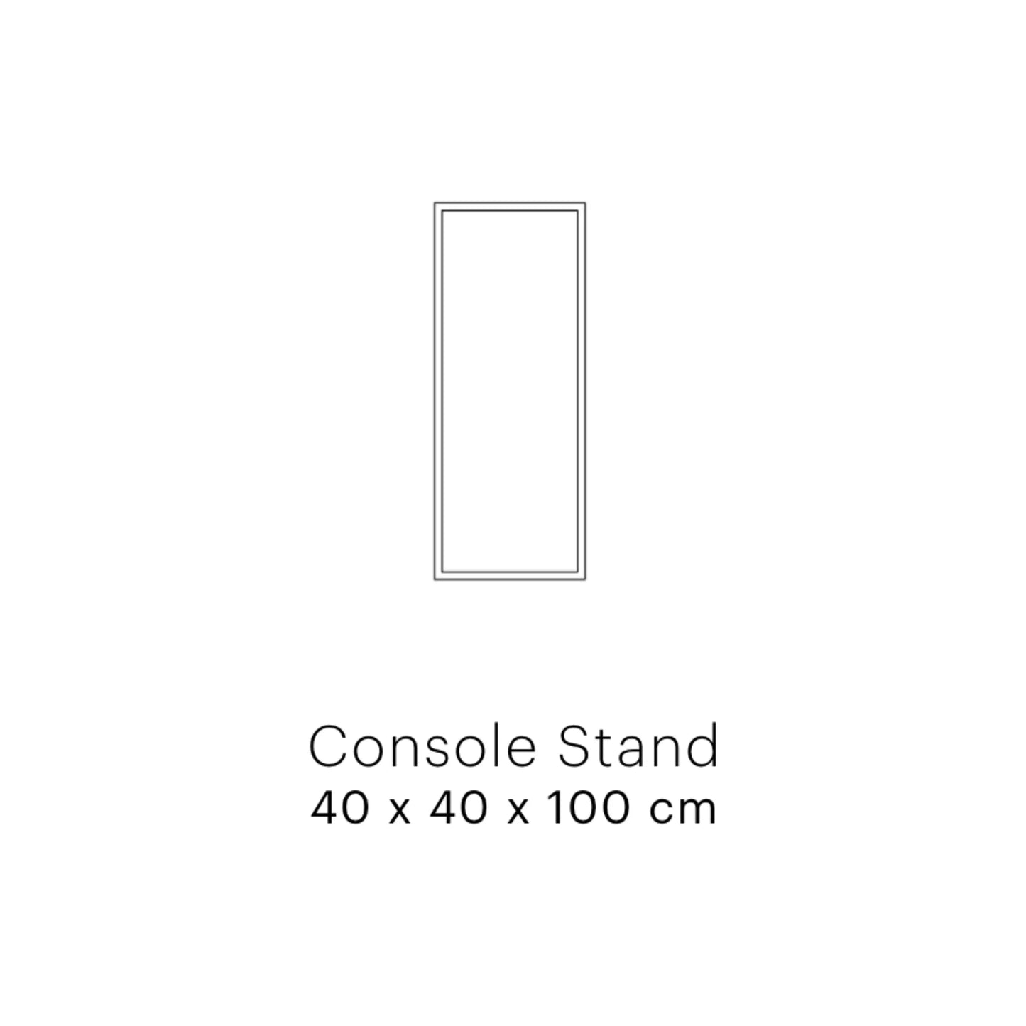 Scapa_Home_black powdercoated metal console_stand_Cubo low measurements