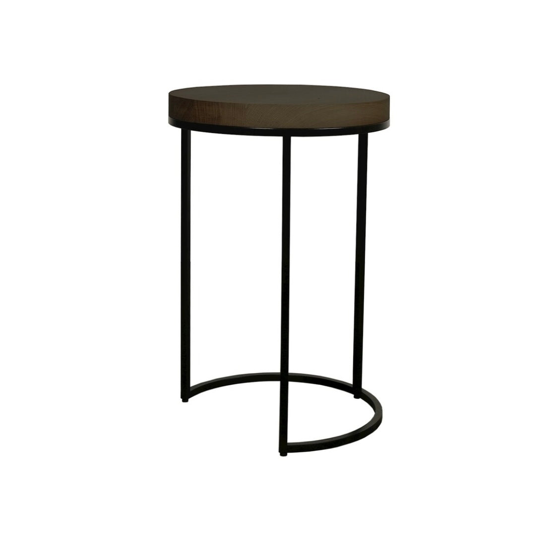 Scapa_Home_black powdercoated metal round_coffee_table_40cm_x_60cm_h_classic_brown_oak top