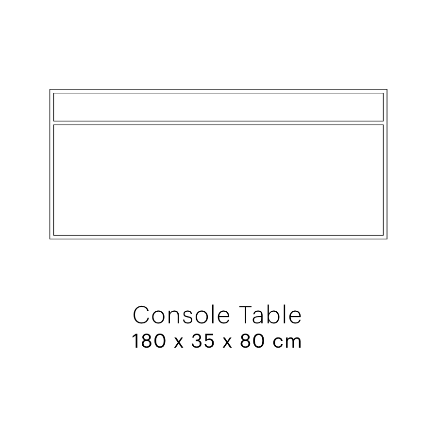 Scapa_Home_console_table black powdercoated metal Cubo_wide _measurements