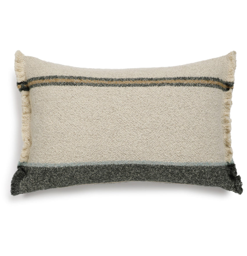 Scapa Home langwerpig sierkussen 'Gilford' zand en groen