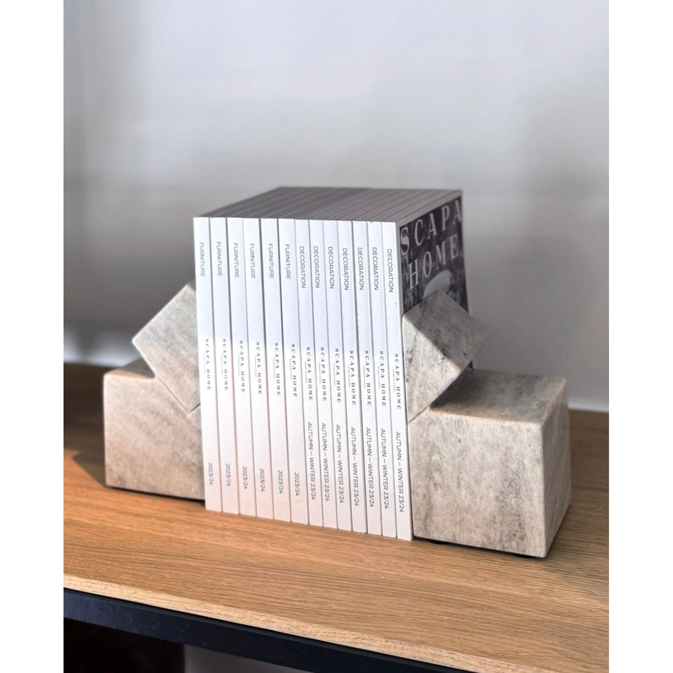 Scapa_Home_taupe marble bookstand _Blom