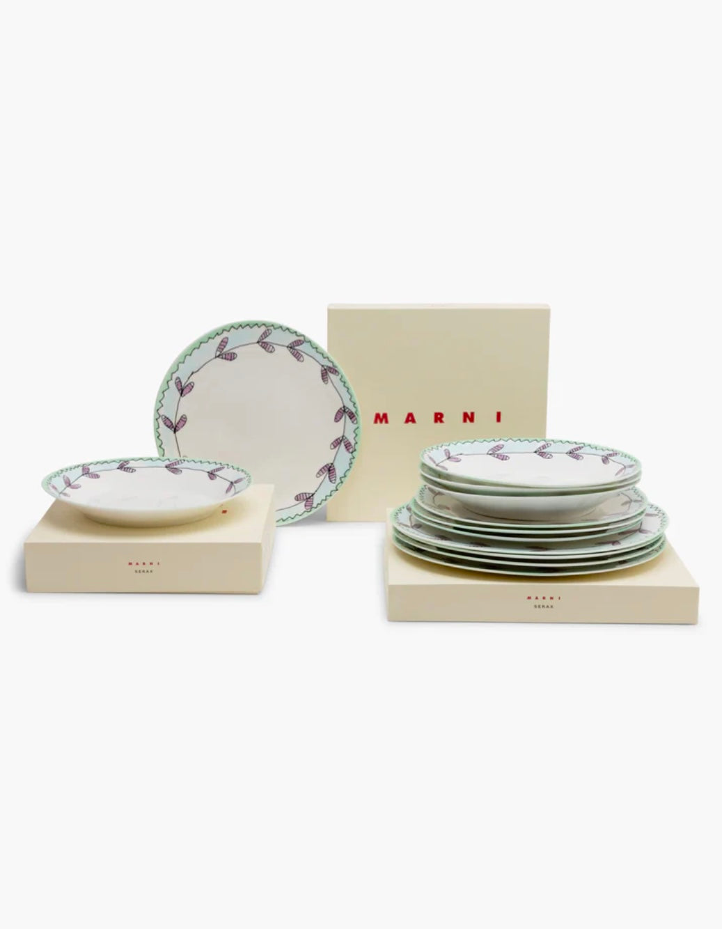 Serax by Marni 'Blossom Milk Midnight Flowers' porselein diner servies