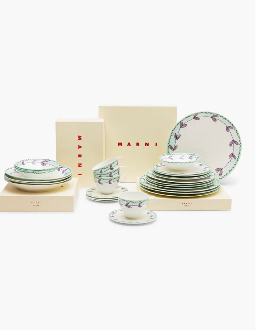 Serax by Marni 'Blossom Milk Midnight Flowers' porselein servies