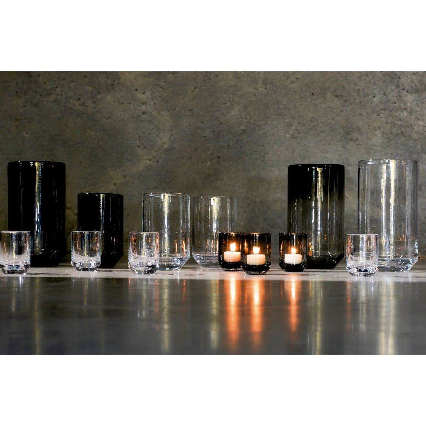 Scapa_Home_glass vase_titus_grey_and_clear_set