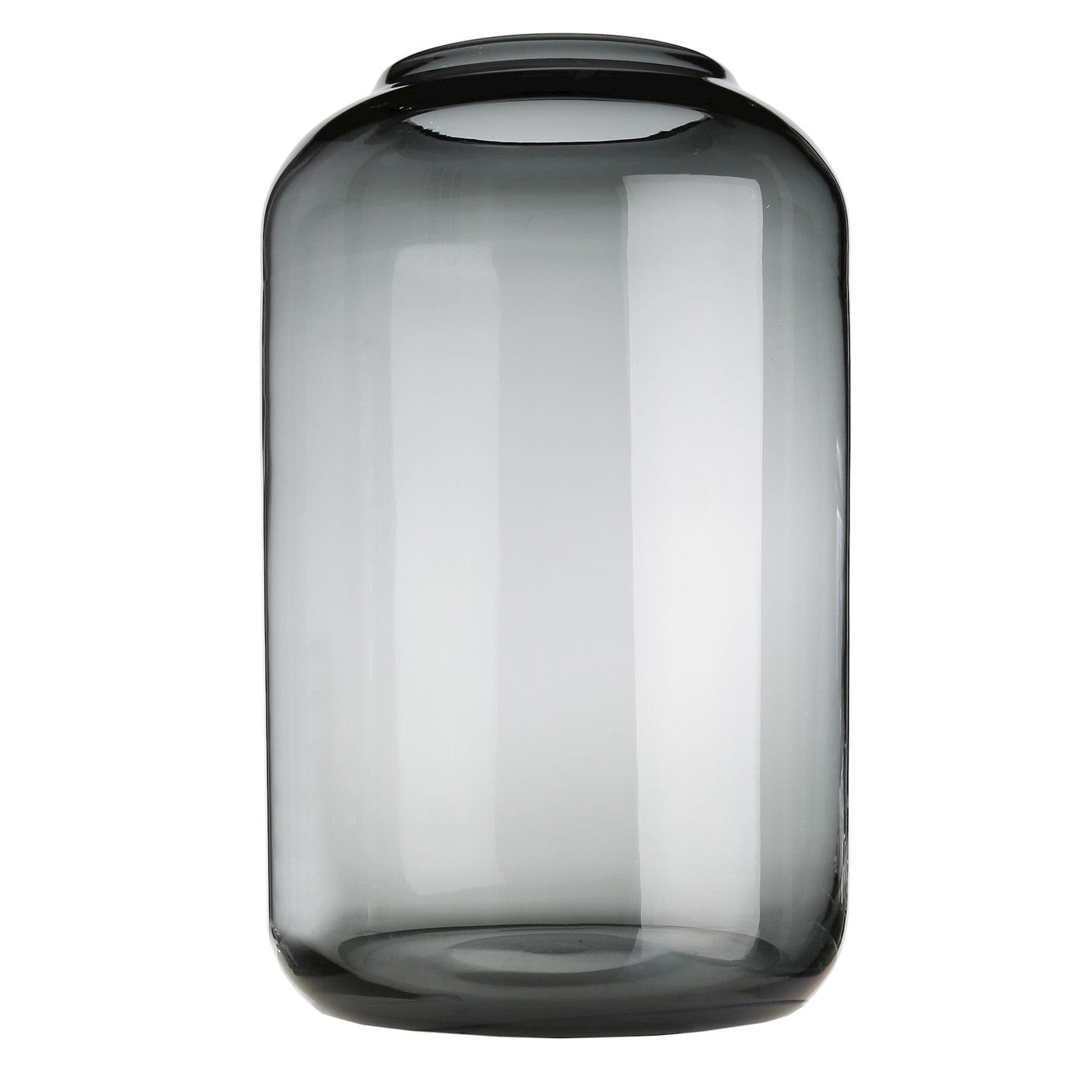 Scapa Home decoratieve vaas â€˜Lilyâ€™ in antraciet glas