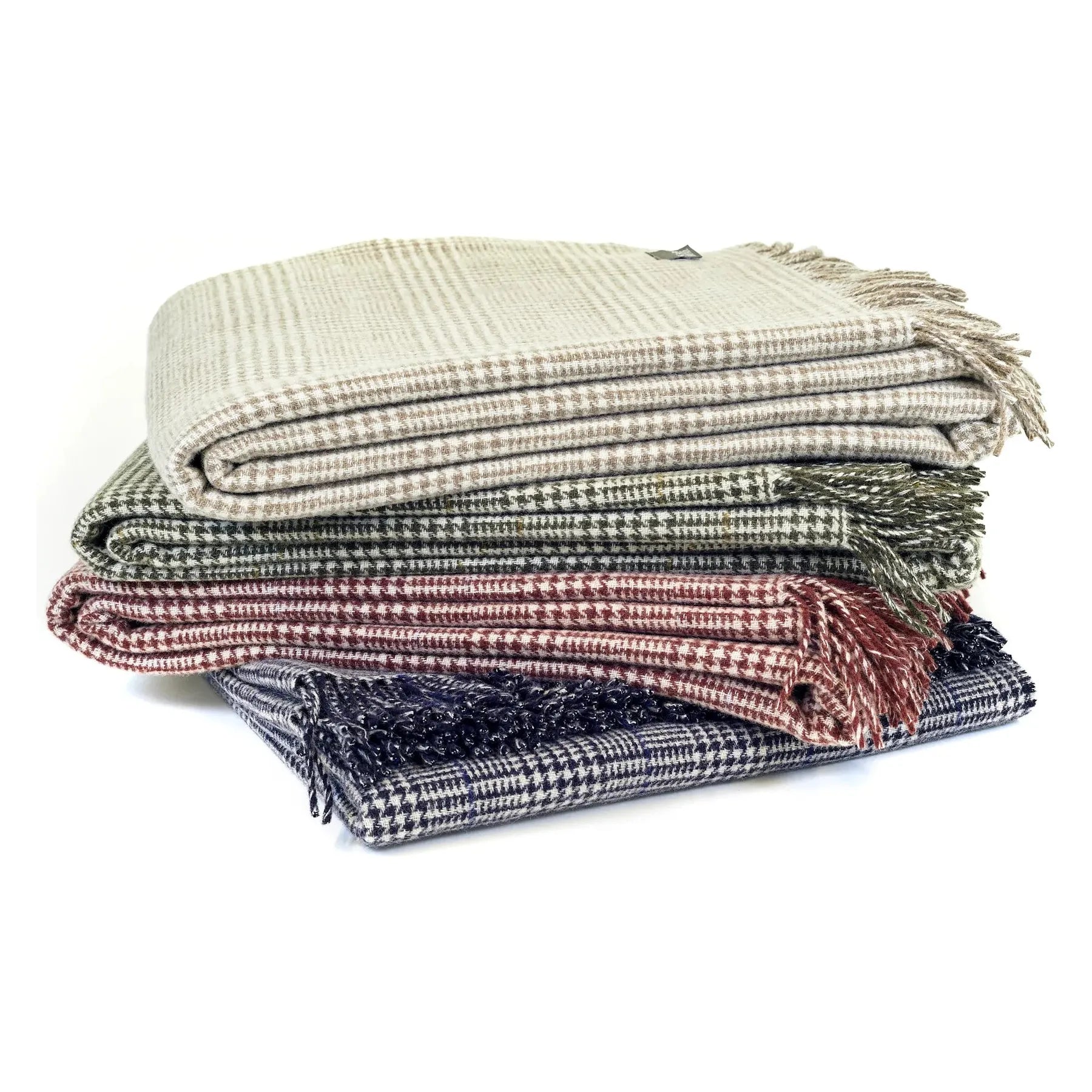 SCAPA_HOME_plaid_Jord_stack_various_colours uni colour one side and pied de poule other side