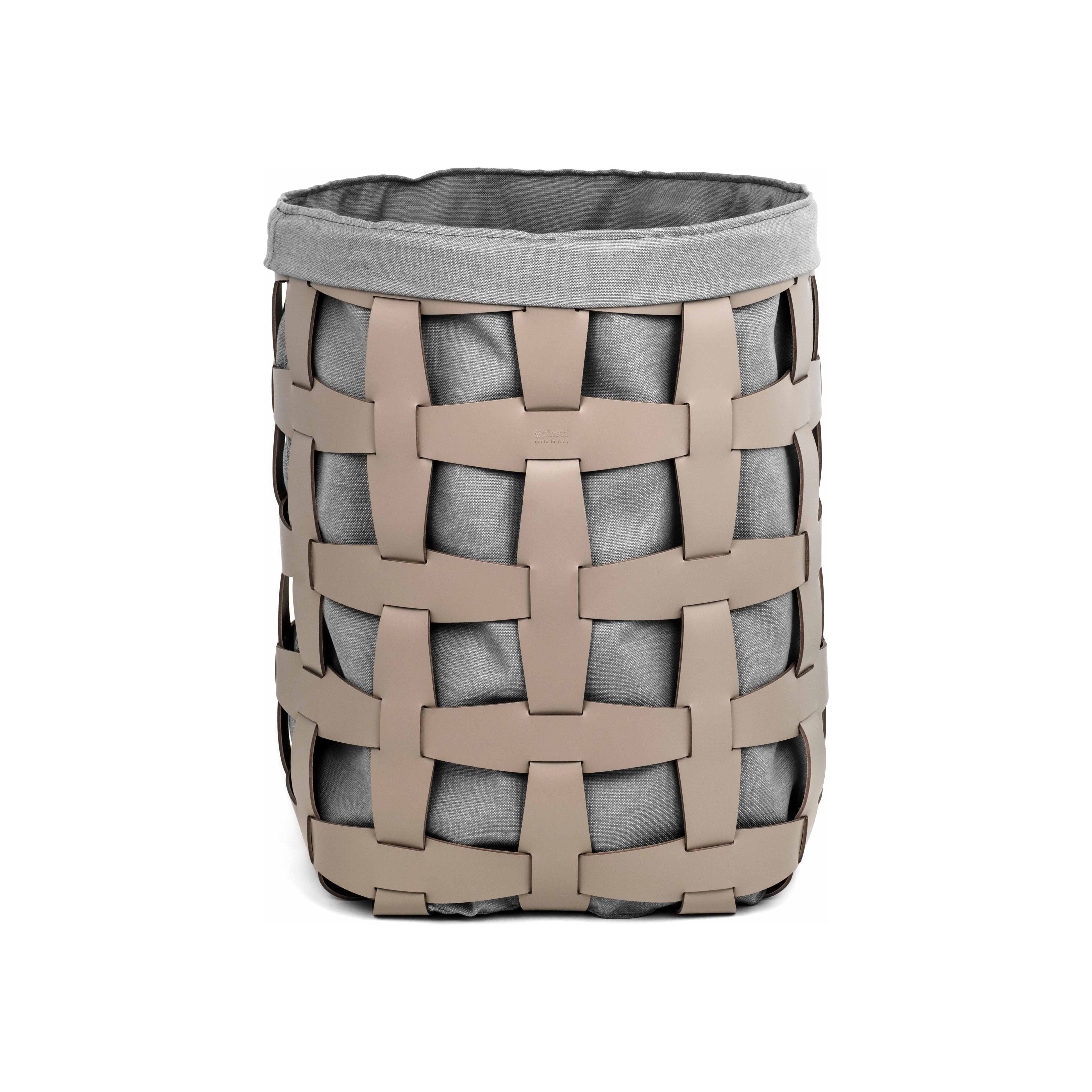 Pinetti leren opbergmand 'Big Hook' in taupe Pinetti leren opbergmand 'Big Hook' in taupe