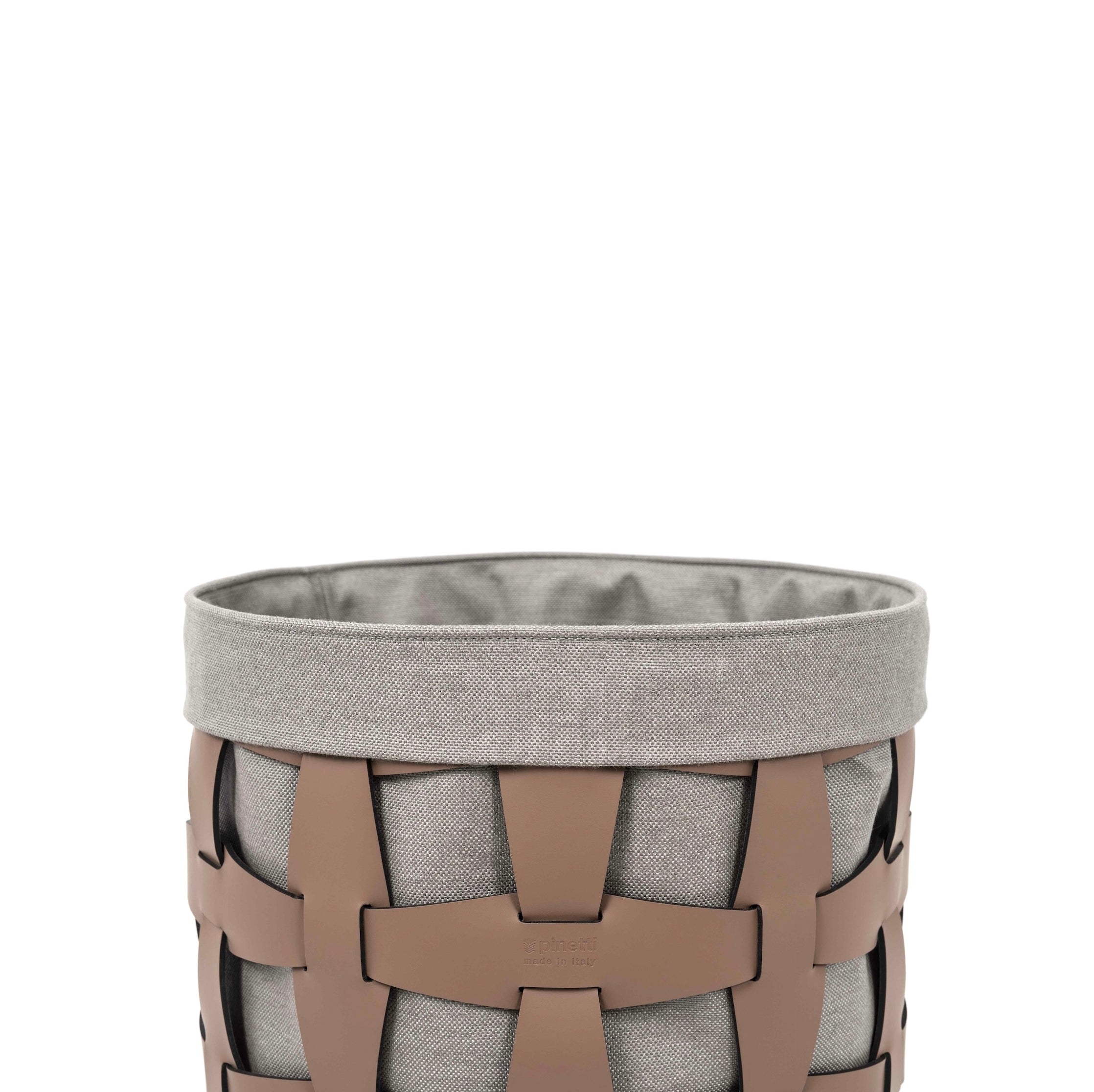 Pinetti_leather_laundry basket_big_hook_taupe zoom