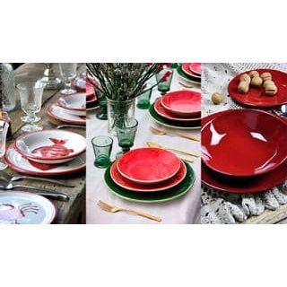 Arcucci_Ceramics_Dinner_plates_Materia_and_Osteria_Red_table_setting Arcucci_Ceramics_Dinner_plates_Materia_and_Osteria_Red_table_setting