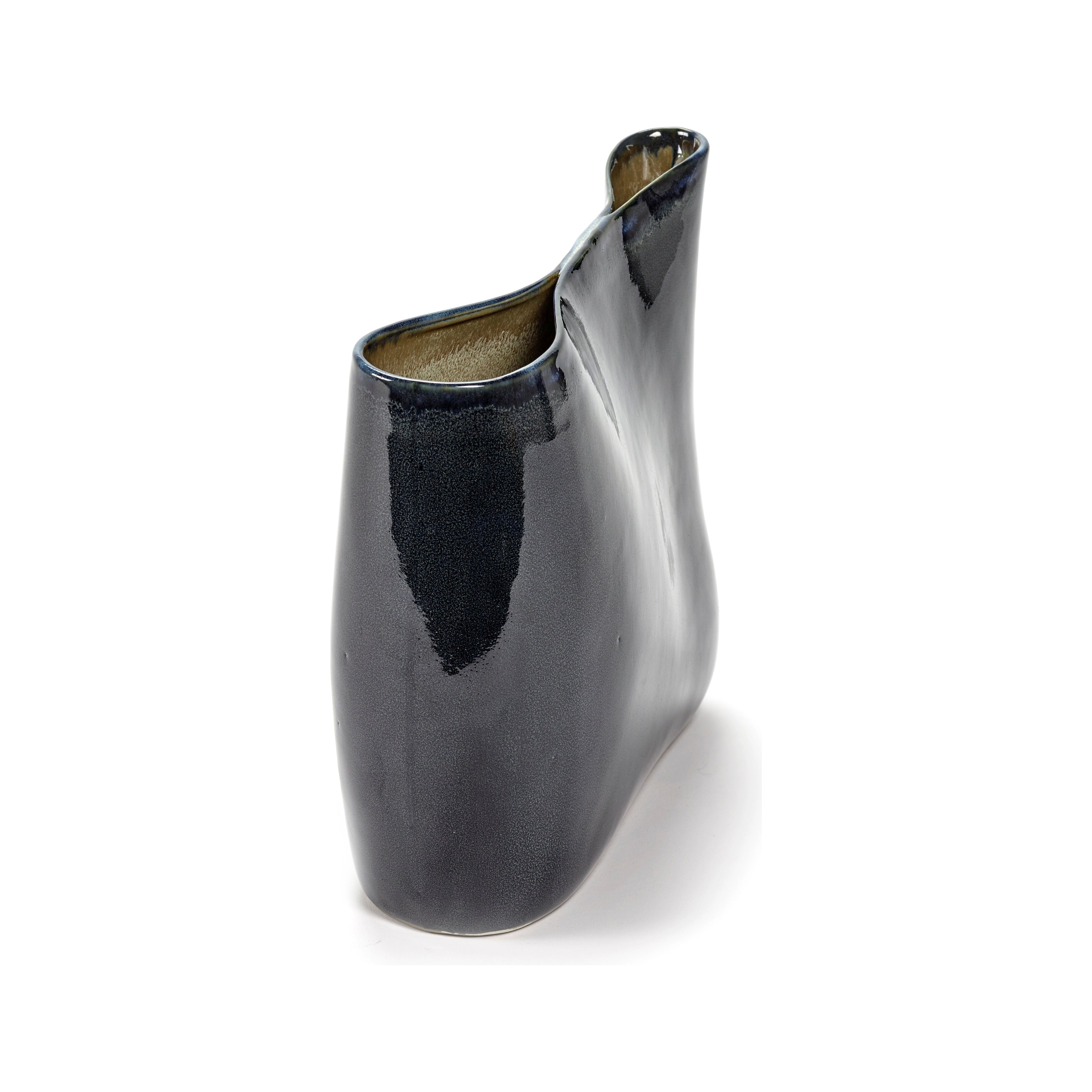 Serax_ceramic_Vase_Low_Dark_Blue_MistyGrey_Anita_le_Grelle