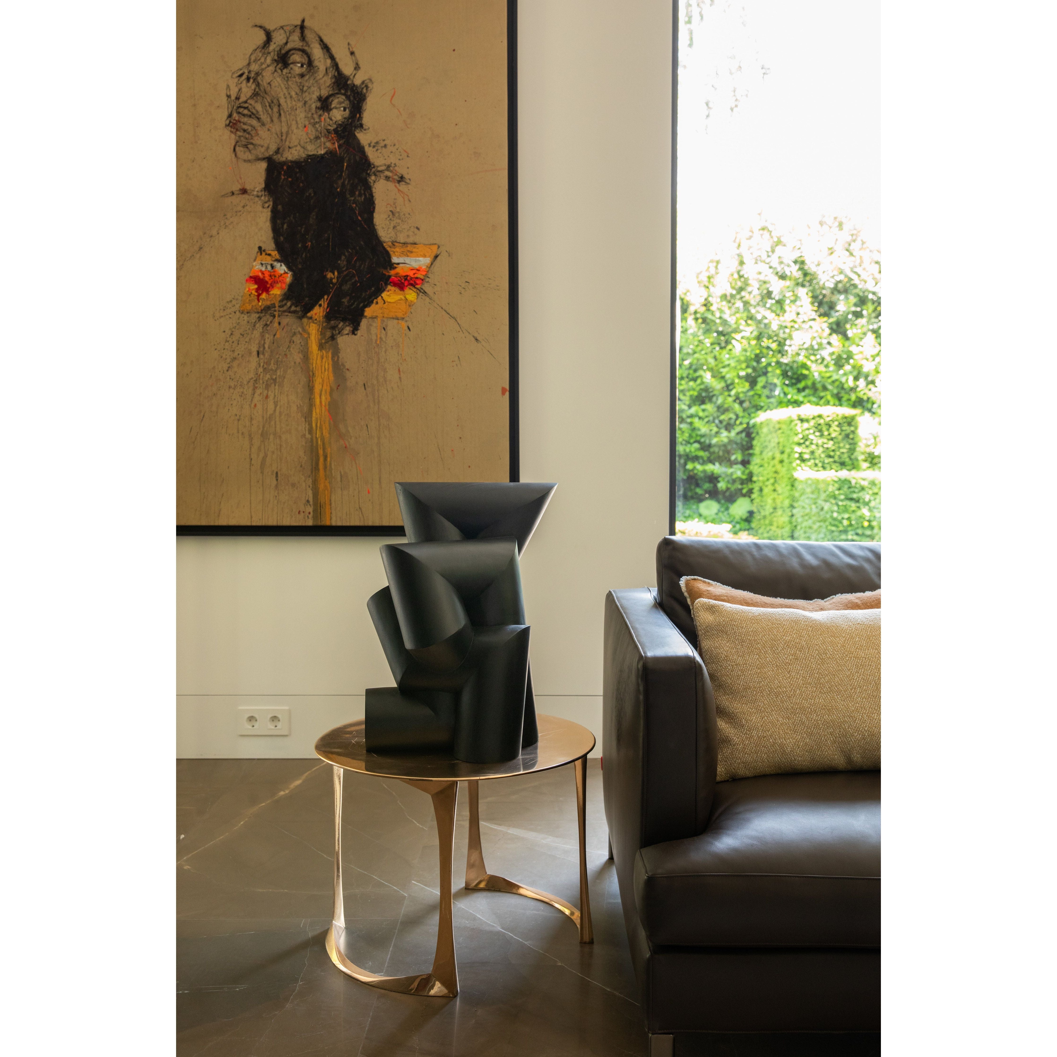 Modern_Shapes_Editions_wood sculpture Scapa_Home_cushions room_setting