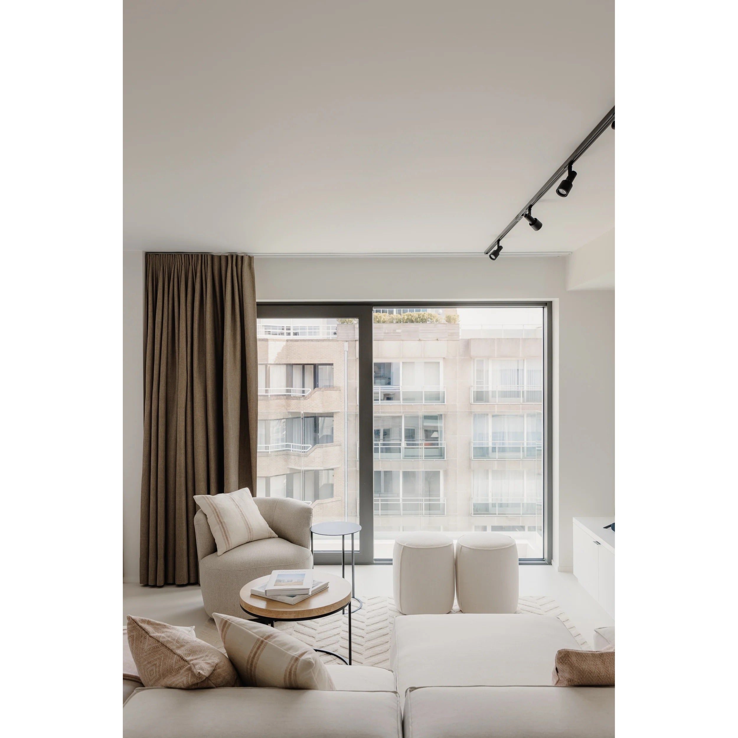 Scapa_Home_black powdercoated side_table_with light oak top Rad_living_room_setting