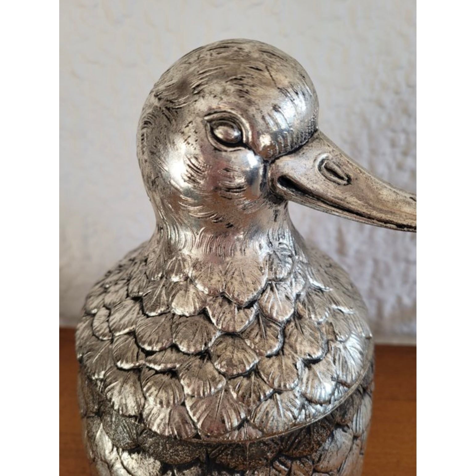 Mauro_Manetti_Ice_bucket_duck_silver_head_detail