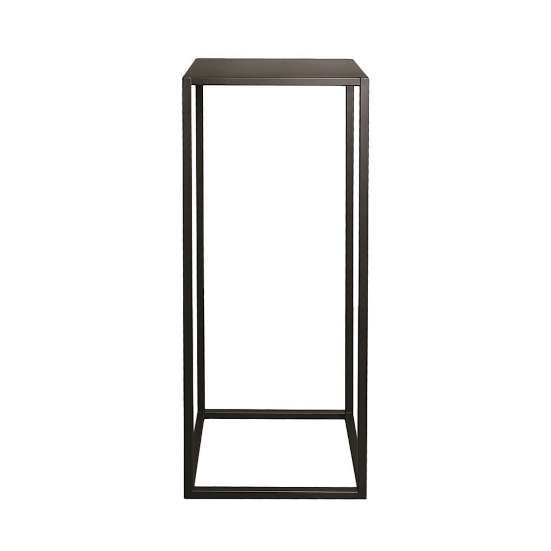Scapa_Home_black powdercoated metal console_stand_Cubo_high 50cmx50cmx120cm