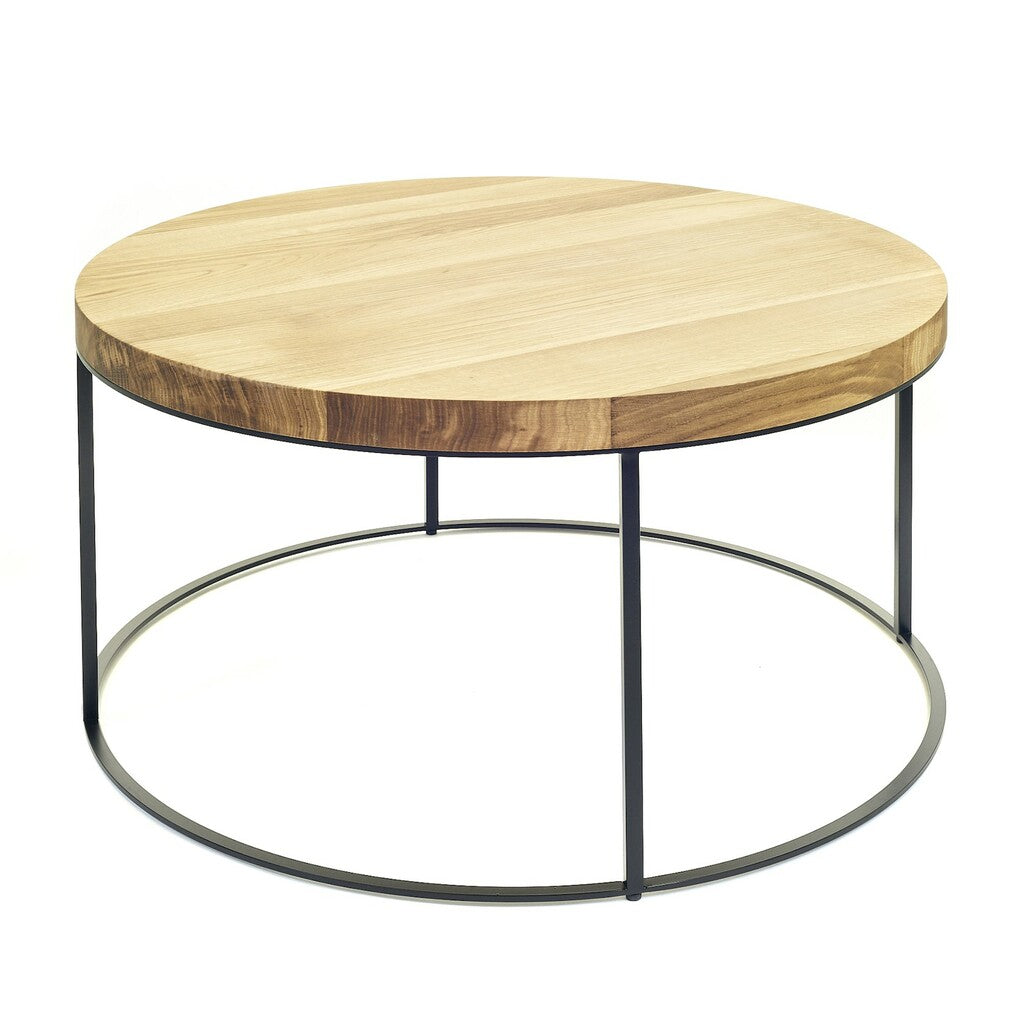 Scapa_Home_black_powdercoated_metal_round_side_table_natural_oak_top 80cm dia x40cm h