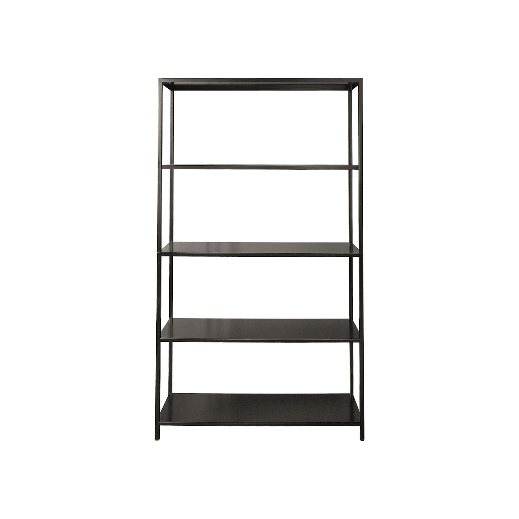 Scapa_Home_black powdercoated metal Cubo_rack with 5 shelves