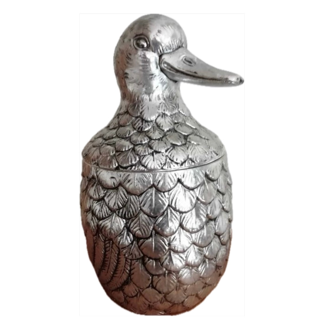 Vintage_ijsemmer_tin in de vorm van een eend