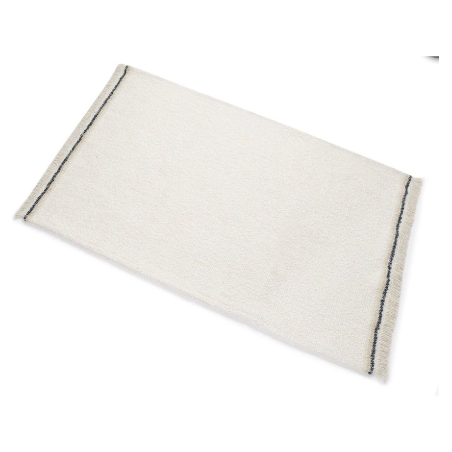 Scapa Home badmat â€˜Porecâ€™ in kalkwit met blauw