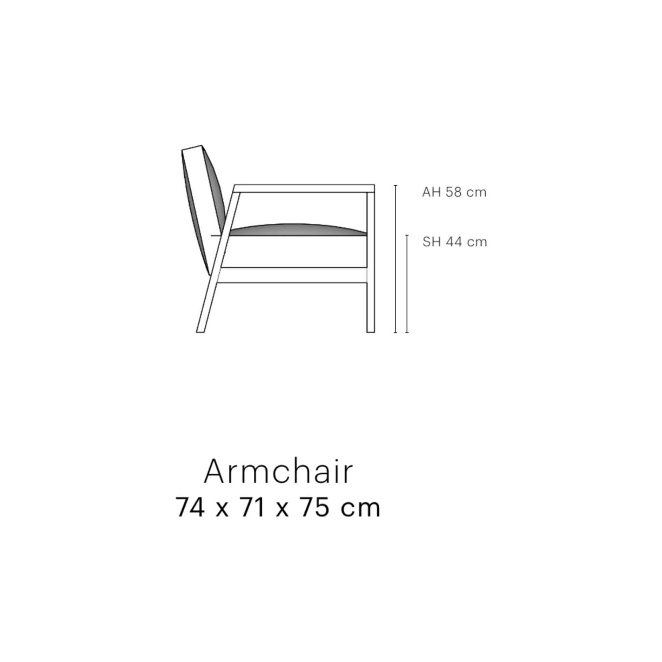 Scapa Home fauteuil Mason upholstered with wooden frame and armrests