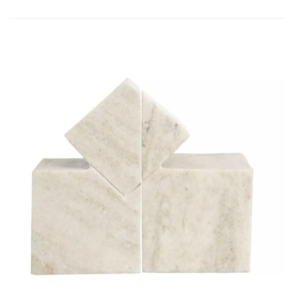 Scapa Home white marble bookends Blom Scapa Home white marble bookends Blom