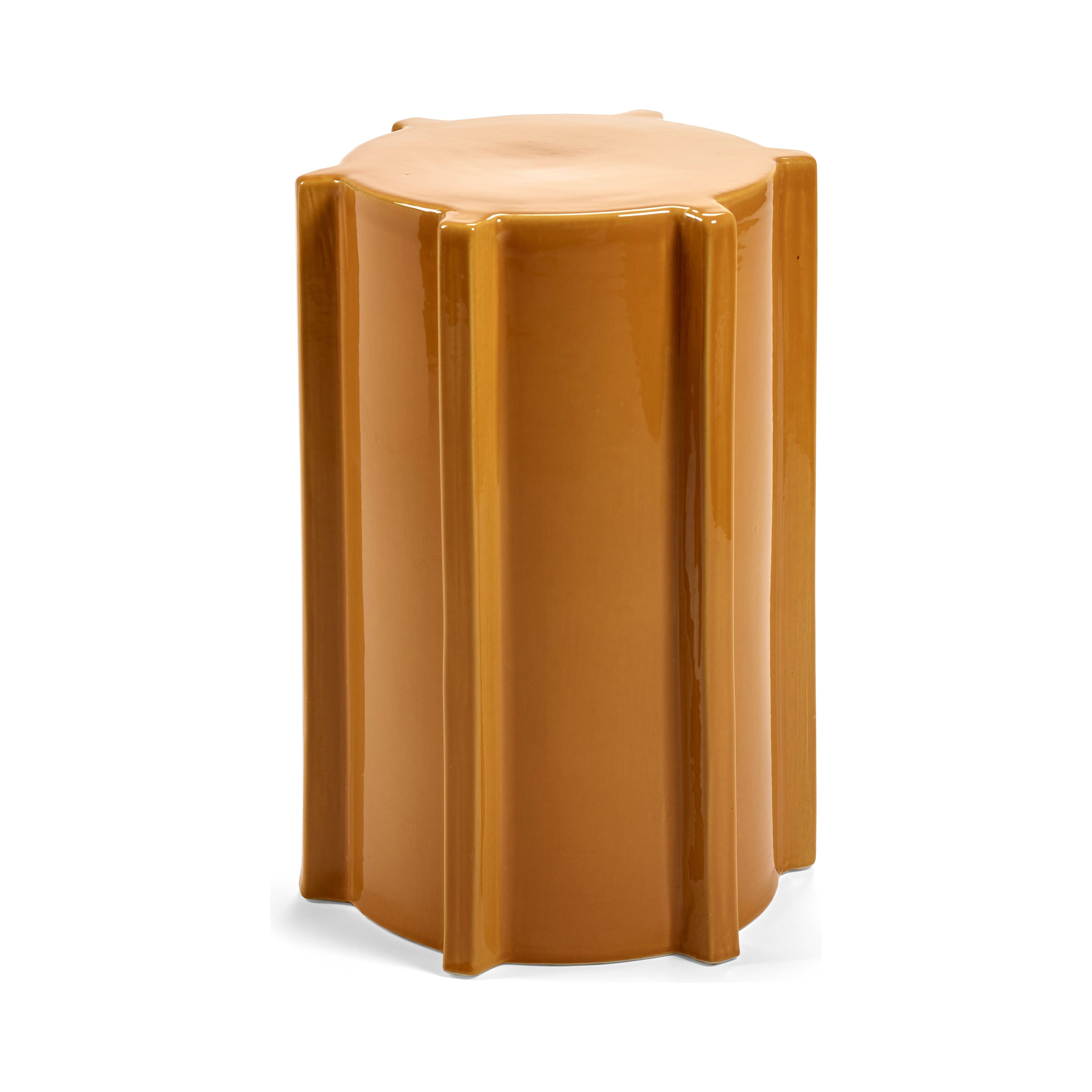 Serax ceramic stool in ochre