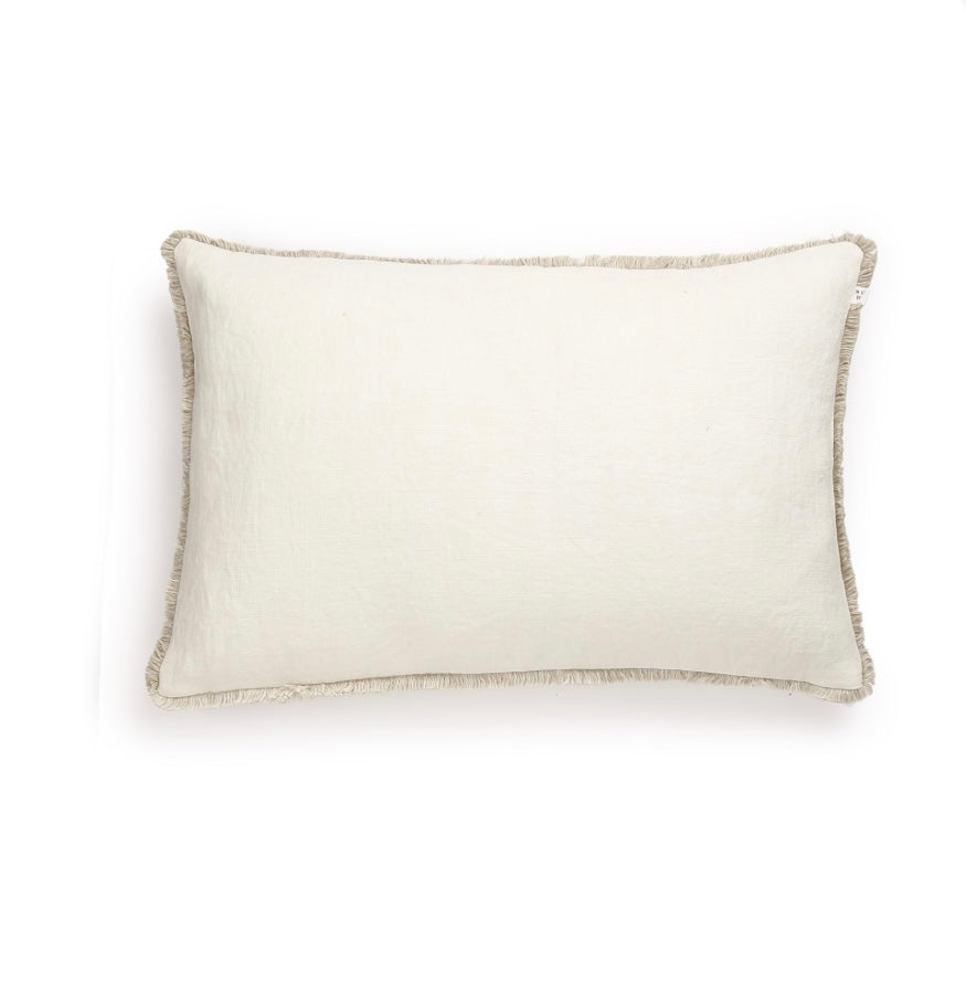 Scapa Home langwerpig sierkussen â€˜Comoâ€™ in kalkwit