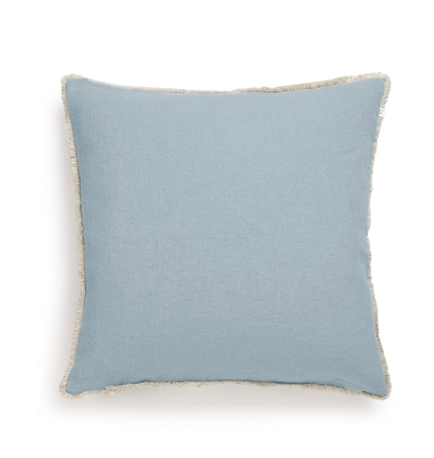 Scapa Home vierkant sierkussen â€˜Comoâ€™ in licht blauw