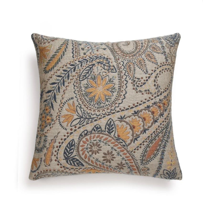 Scapa Home sierkussen â€˜Portobello' in paisley oranje en blauw