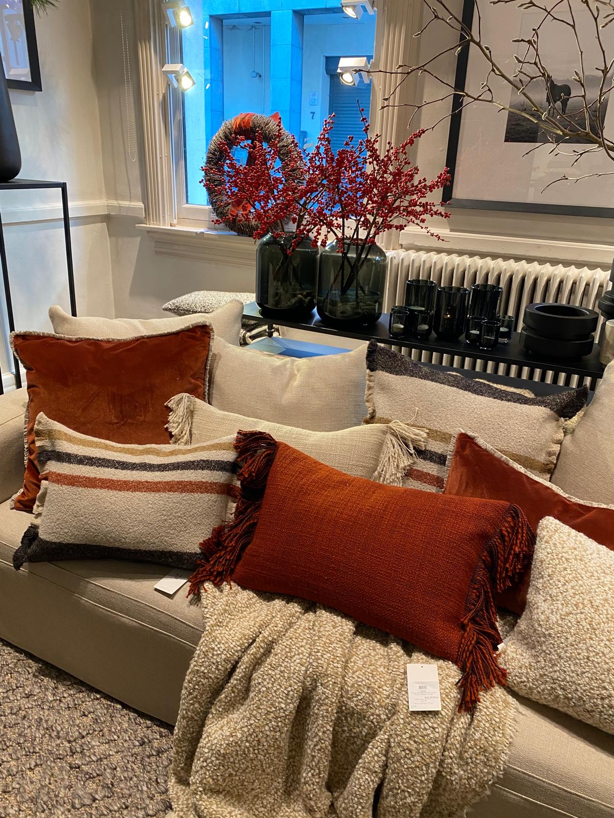 Scapa Home sofa setting with Zadar, Gilford en Luton cushions