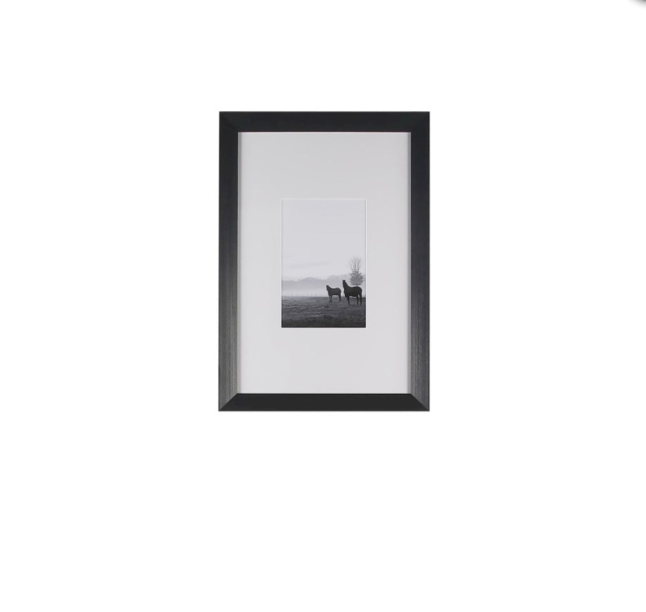 Scapa Home large rectangular wooden picture frame 'Stefford' in wenge with tapered border