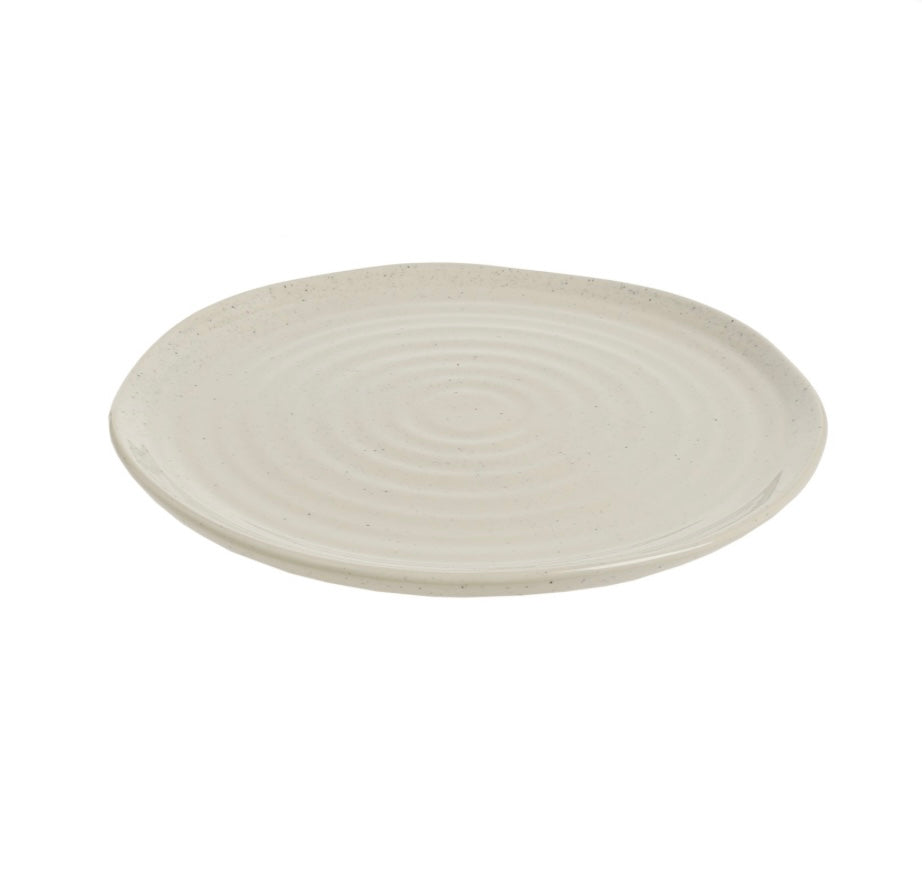 Scapa Home keramiek borden 'Peneda' set van 4 in ivoor kleur Scapa Home keramiek borden 'Peneda' set van 4 in ivoor kleur