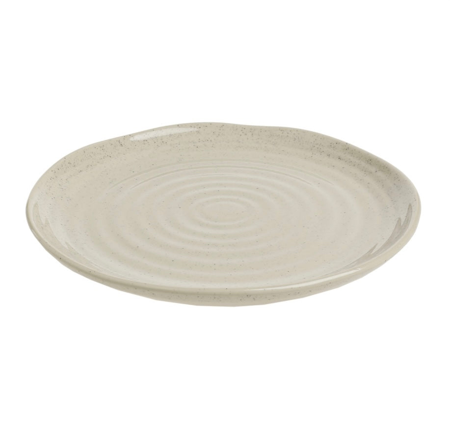 Scapa Home keramiek borden 'Peneda' set van 4 in ivoor kleur Scapa Home keramiek borden 'Peneda' set van 4 in ivoor kleur