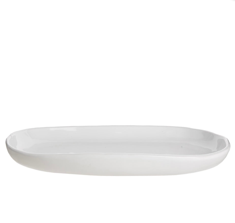 Scapa Home steengoed  serveerschaal 'Peneda' ovaal in kalkwit