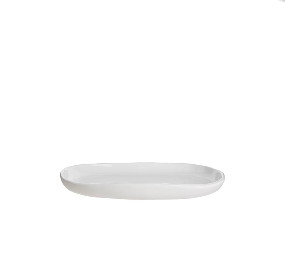 Scapa Home stoneware serving bowl 'Peneda' oval in lime white
