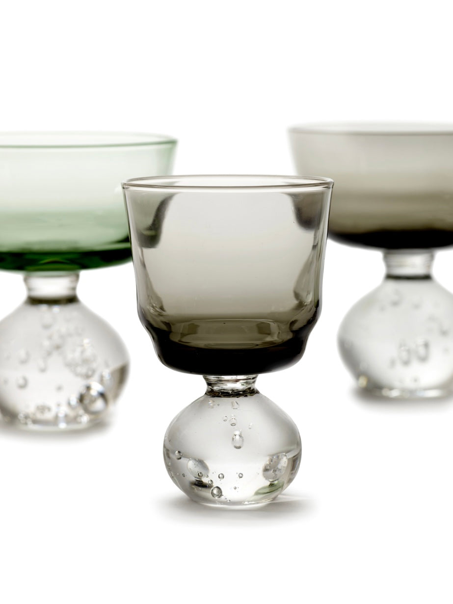 Serax by Bela Silva wijnglazen 'Eternal Snow' in grijs en groen Serax by Bela Silva wijnglazen 'Eternal Snow' in grijs en groen