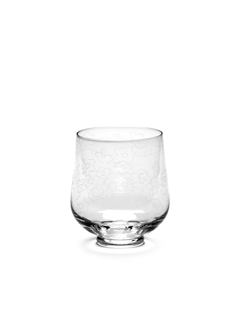 Serax by Marni waterglas met voetje 'Dark Viola'