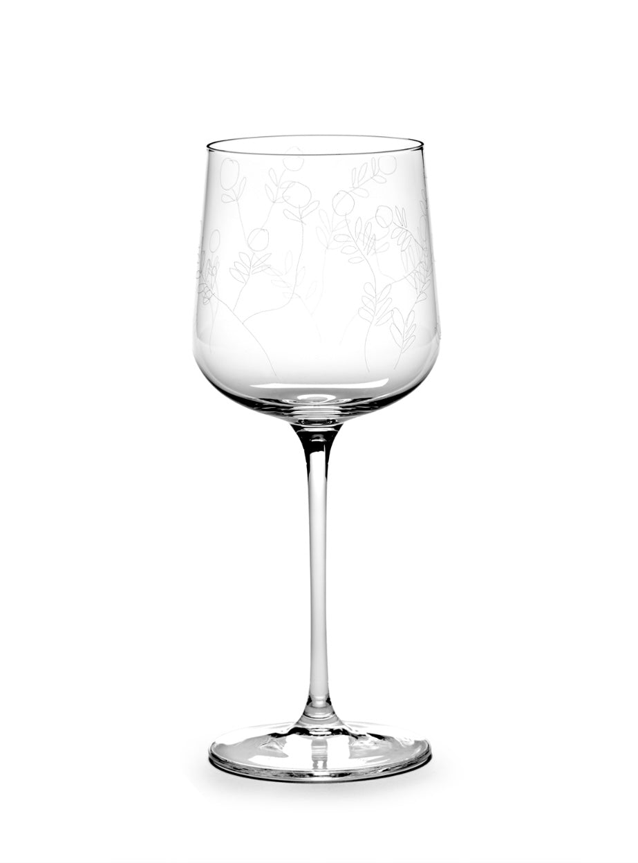 Serax by Marni witte wijnglas 'Mirtillo Tea'