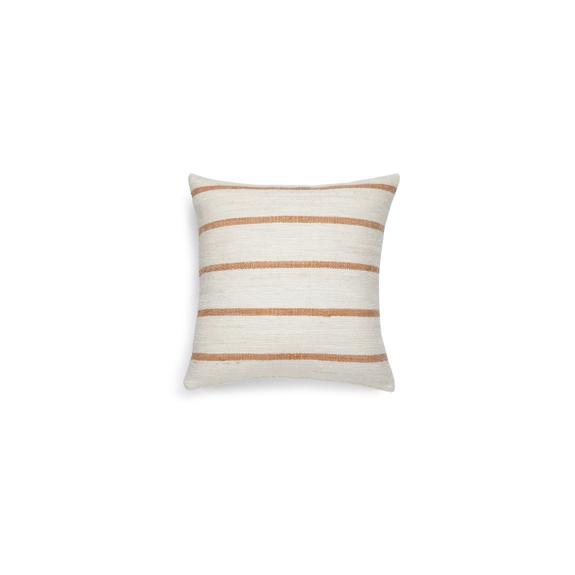 Scapa Home sierkussen 'Nora' in smalle amber en witte streep 50 x 50 cm