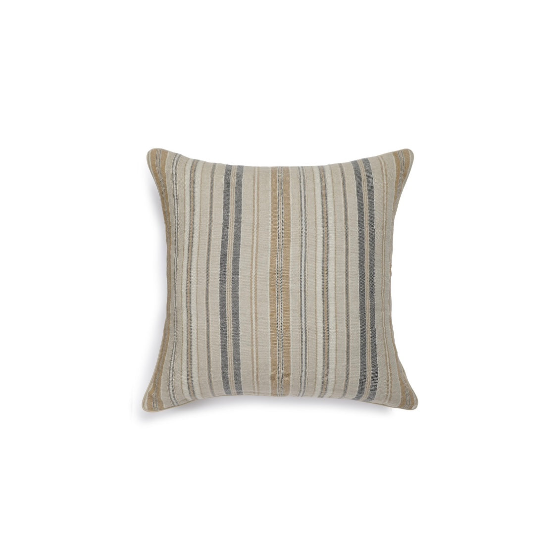 Scapa Home sierkussen â€˜Riadâ€™ streep in zwart en camel 60 x 60 cm