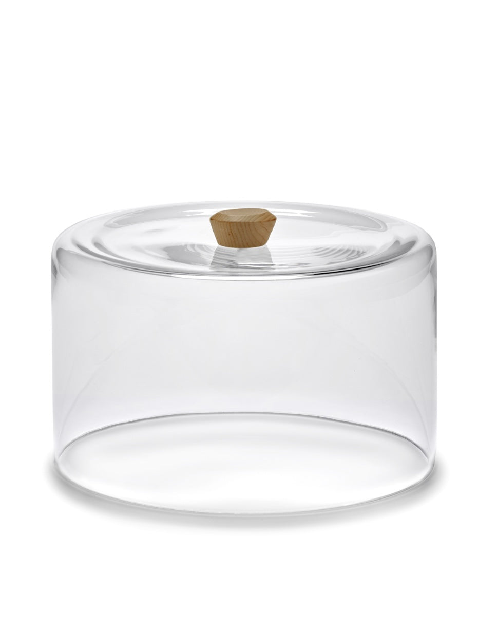 Serax by Kelly Wearstler cake stand stolp met blanke essenhouten dop