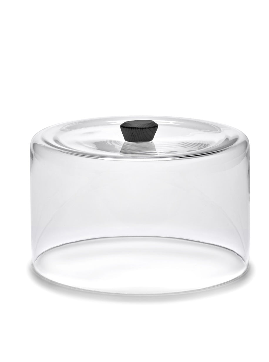 Serax by Kelly Wearstler cake stand stolp met zwarte essenhouten dop