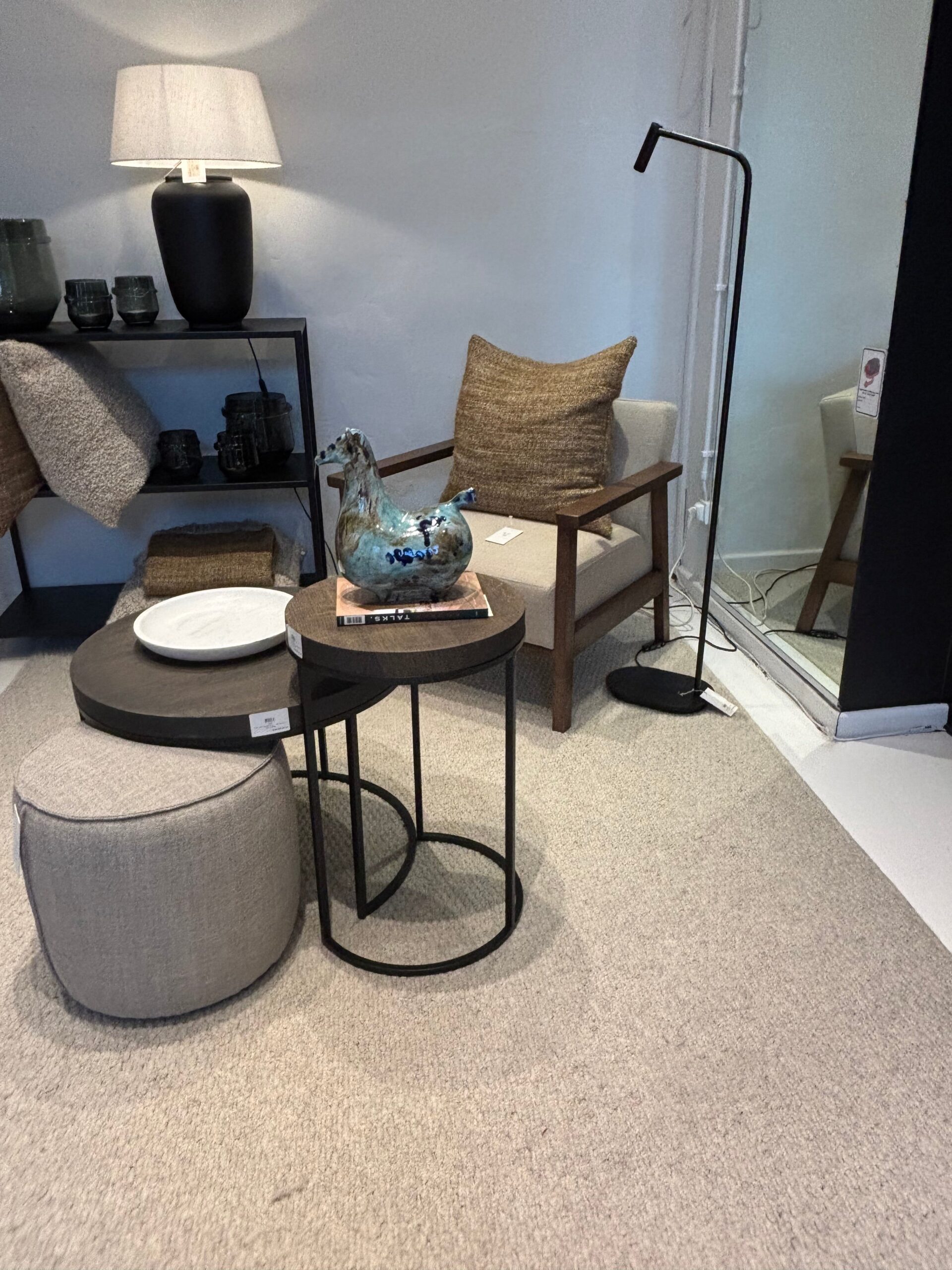 Scapa Home metalen bijzettafel 'Rad' met bruin eiken blad