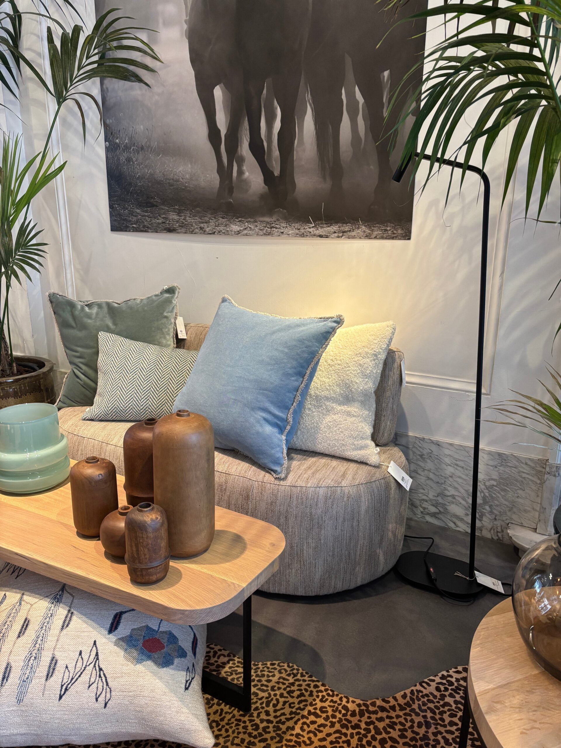 Scapa Home decorative cushion 'Luton', 'Alton' and 'Como' in light blue 60 x 60 cm