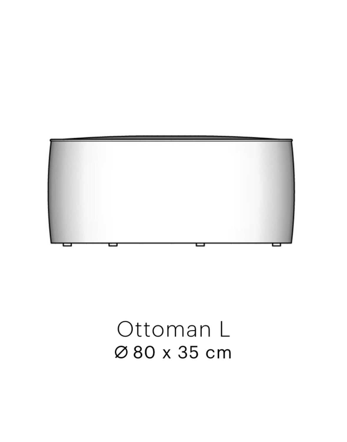 Scapa Home ronde poef ‘Fred’ L in beige Scapa Home ronde poef ‘Fred’ L in beige