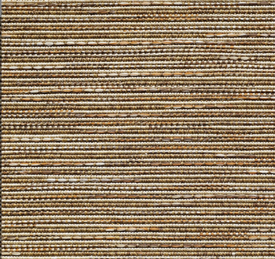 Scapa Home buiten vloerkleed ‘Terrano’ in caramel met zand sofa setting Scapa Home outdoor rug 'Terrano' in caramel with sand