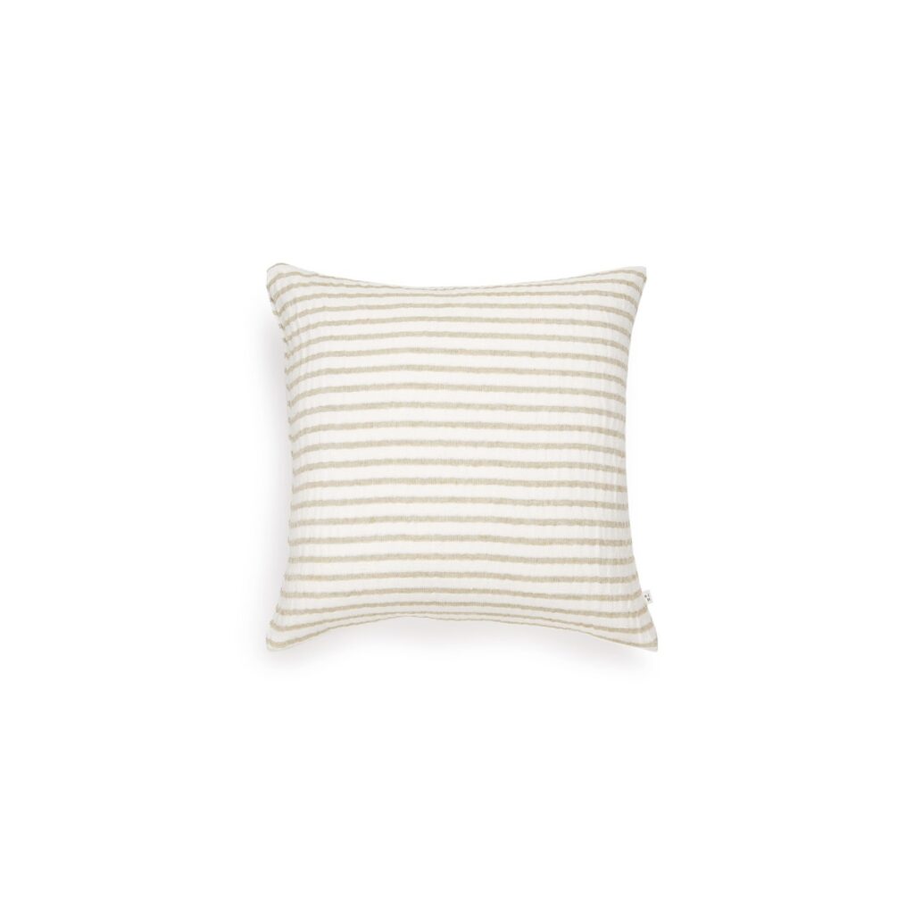 Scapa Home sierkussen ‘Filo’ in off-white met oker streep 50 x 50 cm