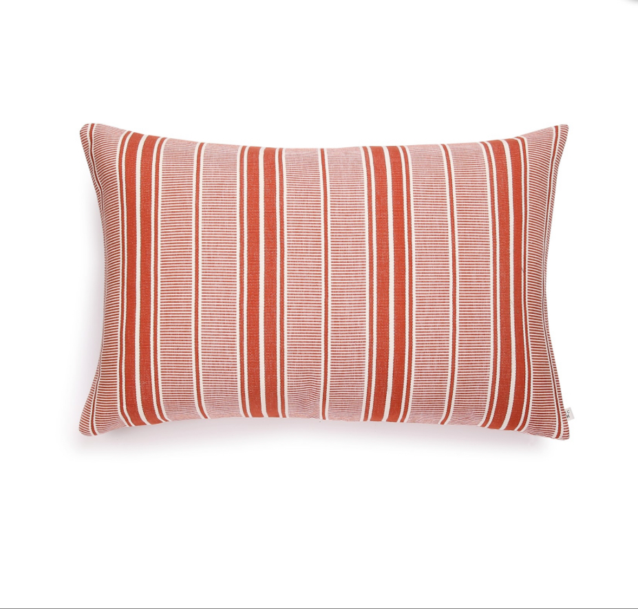 Scapa Home sierkussen ‘Salerno’ in multi streep off-white met amber