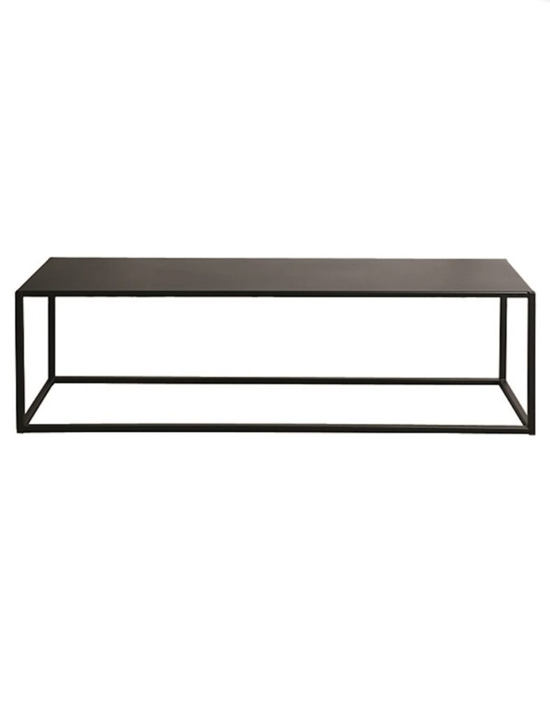 Scapa Home black metal rectangular side table 'Cubo'